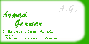 arpad gerner business card